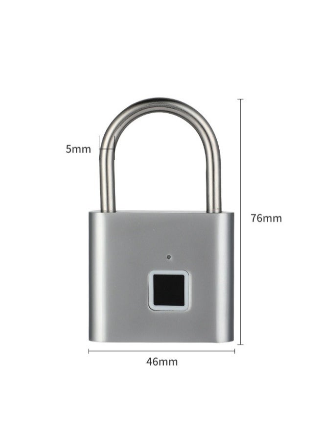 Intelligent Fingerprint Lock, Outdoor Waterproof, Rust Proof Padlock, Anti-Theft Password Lock Cabinet, Alloy Hard