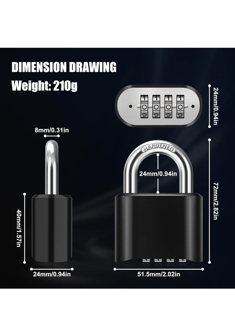 Outdoor Combination Padlock，Weatherproof Resettable Combination Padlock for High Security Sheds.