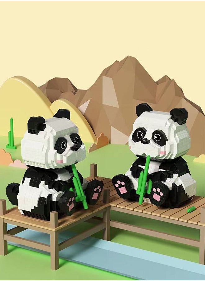 Mini Building Blocks Animals Sets,920 PCS Micro Panda Toy Bricks for Adults,Panda Blocks,Building Block Set,Developmental Toys