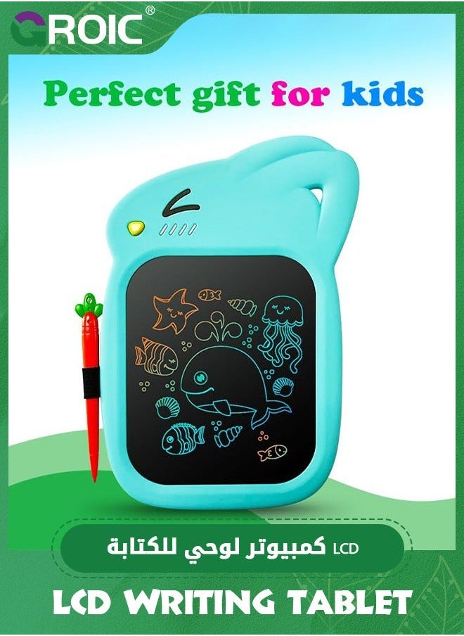 Blue Bunny LCD Writing Tablet for Kids 8.5 inch, Colorful Doodle Board Drawing Pad, Erasable and Reusable Electronic Pads