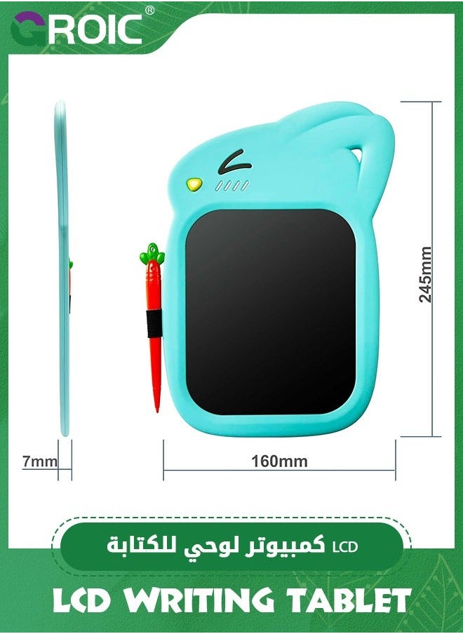 Blue Bunny LCD Writing Tablet for Kids 8.5 inch, Colorful Doodle Board Drawing Pad, Erasable and Reusable Electronic Pads