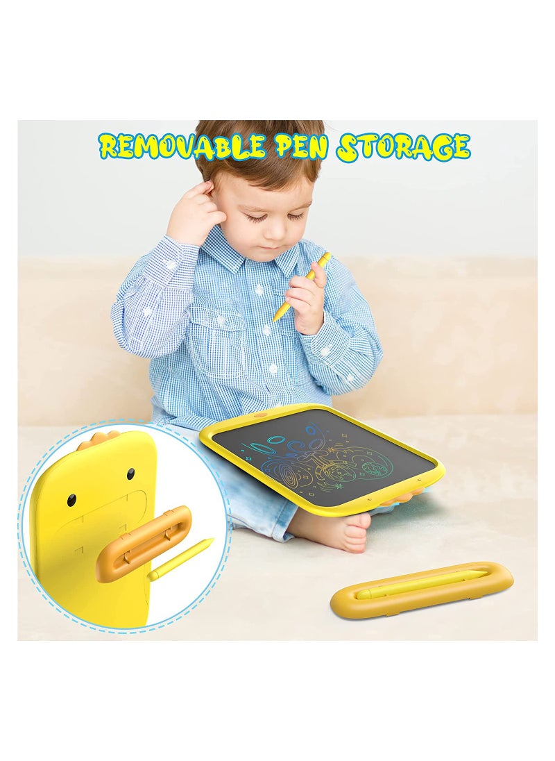 KASTWAVE LCD Writing Tablet 10 Inch Kids Drawing Pad, Colorful Screen Doodle Board for Toddlers, Traveling Gift Toys for 3..7 Year Old Boys Girls Preschool Birthday Gift Age 3..7 (Yellow)