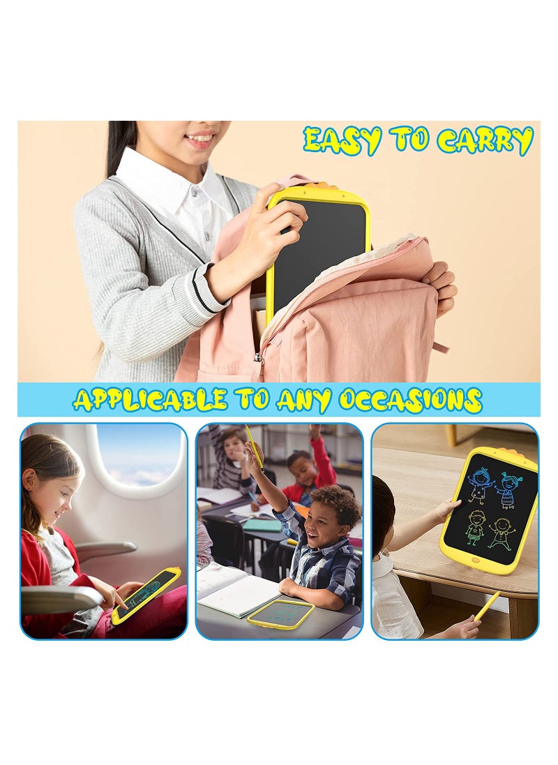 KASTWAVE LCD Writing Tablet 10 Inch Kids Drawing Pad, Colorful Screen Doodle Board for Toddlers, Traveling Gift Toys for 3..7 Year Old Boys Girls Preschool Birthday Gift Age 3..7 (Yellow)