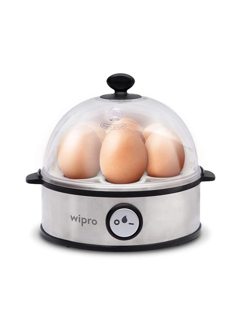 Wipro Vesta Electric Egg Boiler, 360 Watts, 3 Boiling Modes, Stainless Steel Body and Heating Plate, Boils up to 7 Eggs at a time, Automatic Shut Down, White, Standard (VB021070)