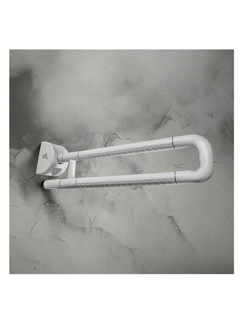 B BAGNO premium quality pvc hydraulic safety bar 90° rotation angle, anti slip grip wall mounted safety bar