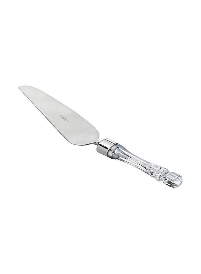 Crystal Lismore Offset Pie Server Silver/Clear