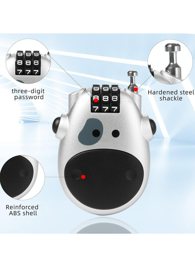 Wire Combination Lock Cable Retractable