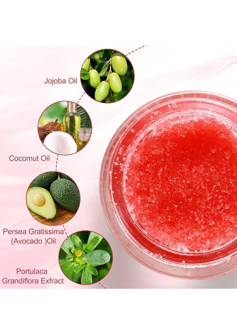 Lip Scrub, Exfoliator Moisturizer Lip Sugar Scrub Moisturizing Collagen Lip Balm Mask Night Sleep Lip Mask Effectively Moisturizes And Repairs Dry Lips Lip Treatment - Strawberry