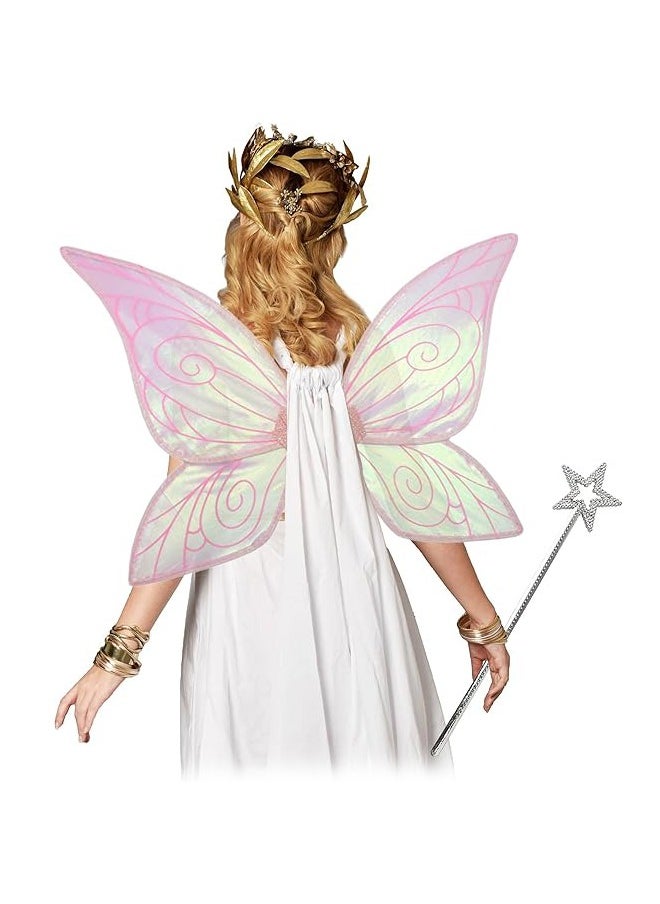 Cosplay Butterfly Wings for Girls, Fairy Wings Costume Set, Fairy Costume Set with Sparkling Sheer Butterfly Wings Cosplay