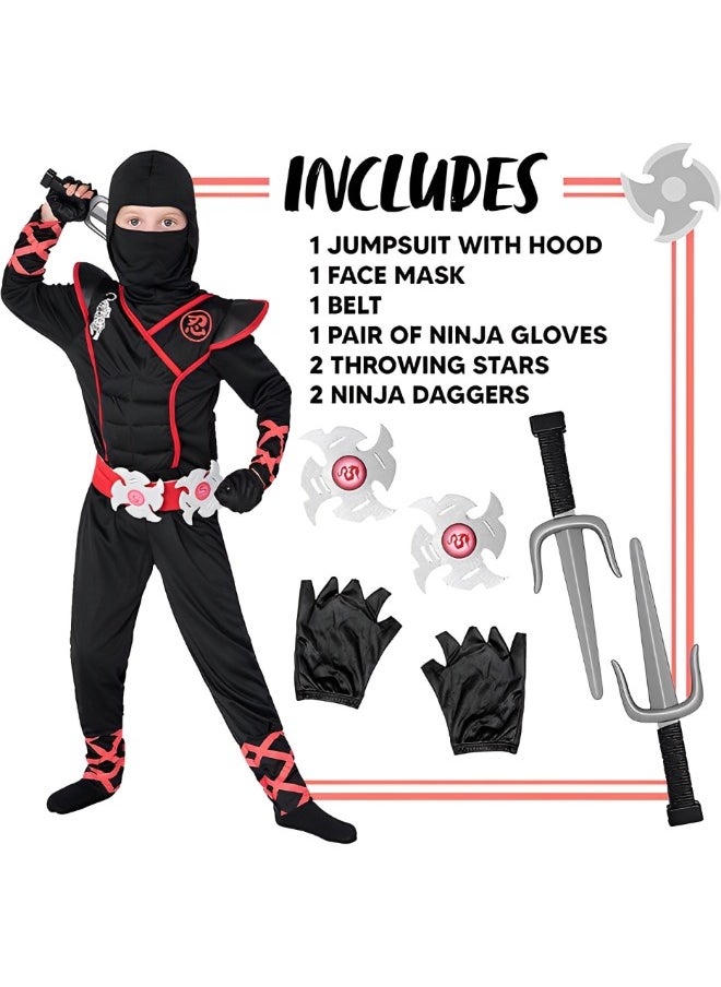 Ninja Costume for Boys Kids Costume Boy Ninja Muscle Costume With Ninja Foam Accessories Best Children Gift