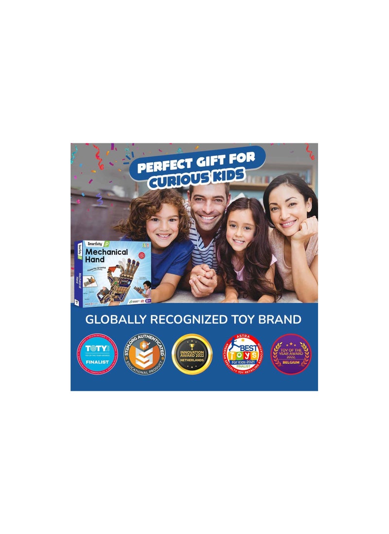 Smartivity Robotic Mechanical Hand Toy for Kids 8-10-12-14 Years Old | 2024 Parents Choice Winner I Birthday Gifts for Boys & Girls | DIY STEM Educational Science Toys for Kids 8,9,10,11,12,13,14