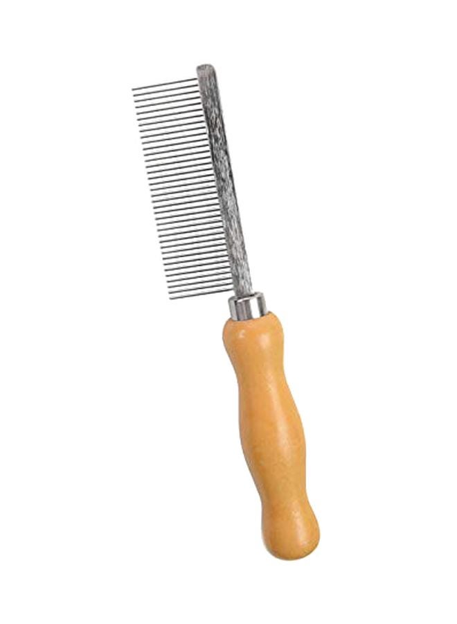 Metal Comb With Varnished Handle