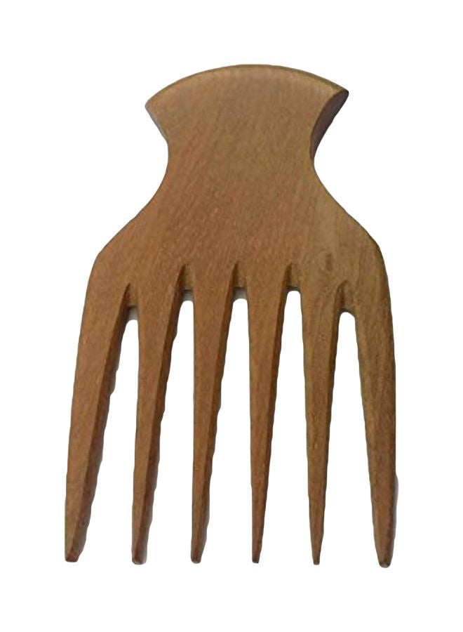 Natural Wooden Hairdressing Comb Brown