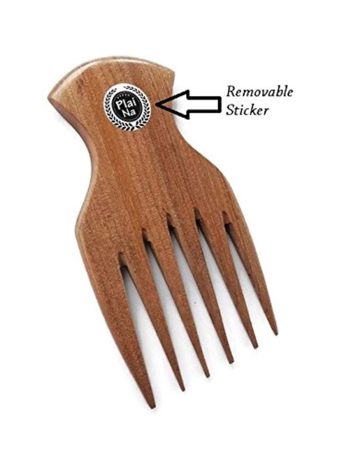 Natural Wooden Hairdressing Comb Brown