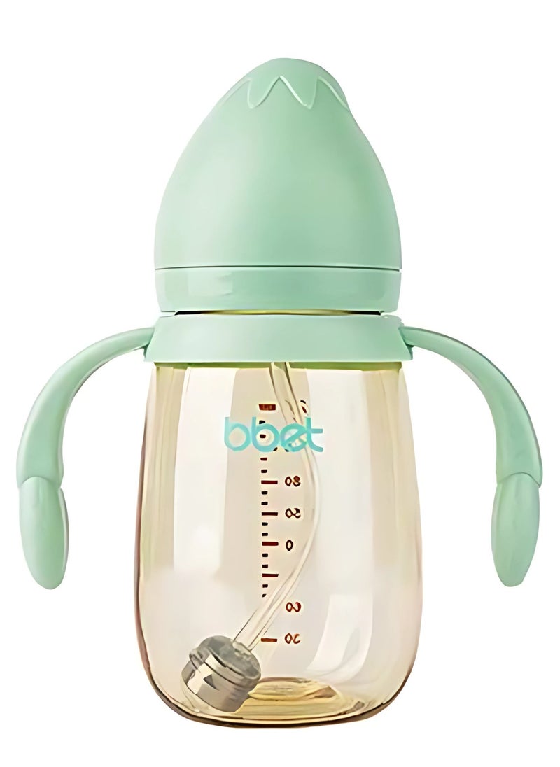 Twisoo Baby Feeding Bottle Wide Neck PPSU, 240ML – BPA-Free Baby Feeder, Milk Powder Feeding Bottle for Infants, Durable, Lightweight, Leak-Proof Design, Safe for Newborns and Toddlers (Green)