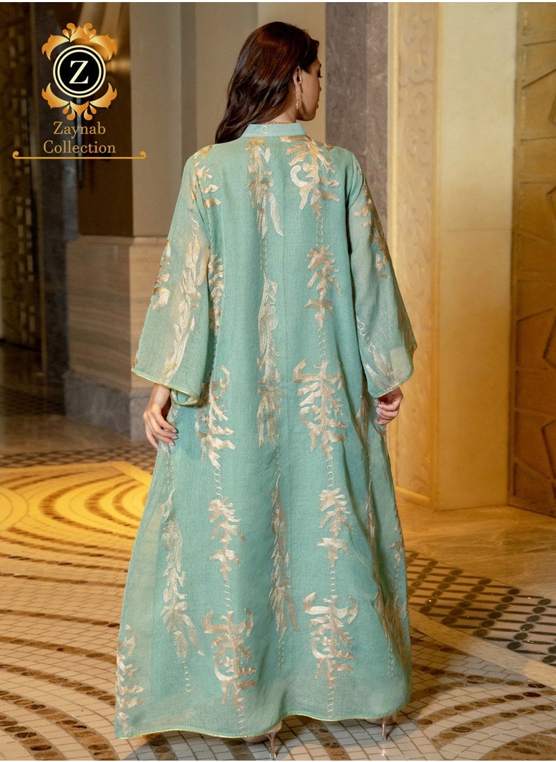 Fashion embroidery sequins jalabiya