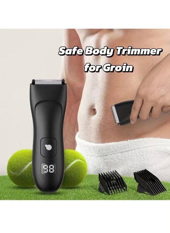 Body Trimmer for Men,Groin and Body Grooming,Electric Ball Trimmer Pubic Trimmer,Showerproof Wet/Dry Body Shaver Groomer for Sensitive Areas