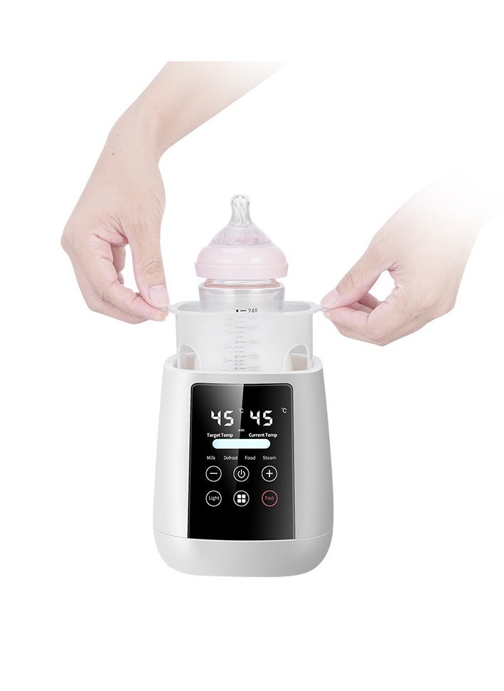 Multifunctional Baby Bottle Warmer, 6-in-1 Fast Baby Keep Warm, Baby Food Heater, 6-in-1 Multi-Functional Baby Bottle Warmer, Fast Baby Milk Warmer for Breast Milk Baby Food, LCD Display