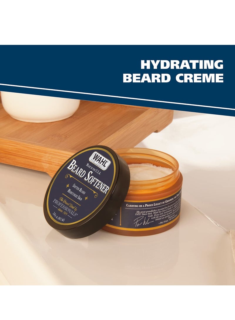 Beard Creme for Softening, Moisturizing, & Conditioning Facial Hair - Essential Oils for Men’s Grooming with Manuka Oil, Meadowfoam Seed Oil, Clove Oil, & Moringa Oil (3 Oz) - Model 805615A 88.7 mlml