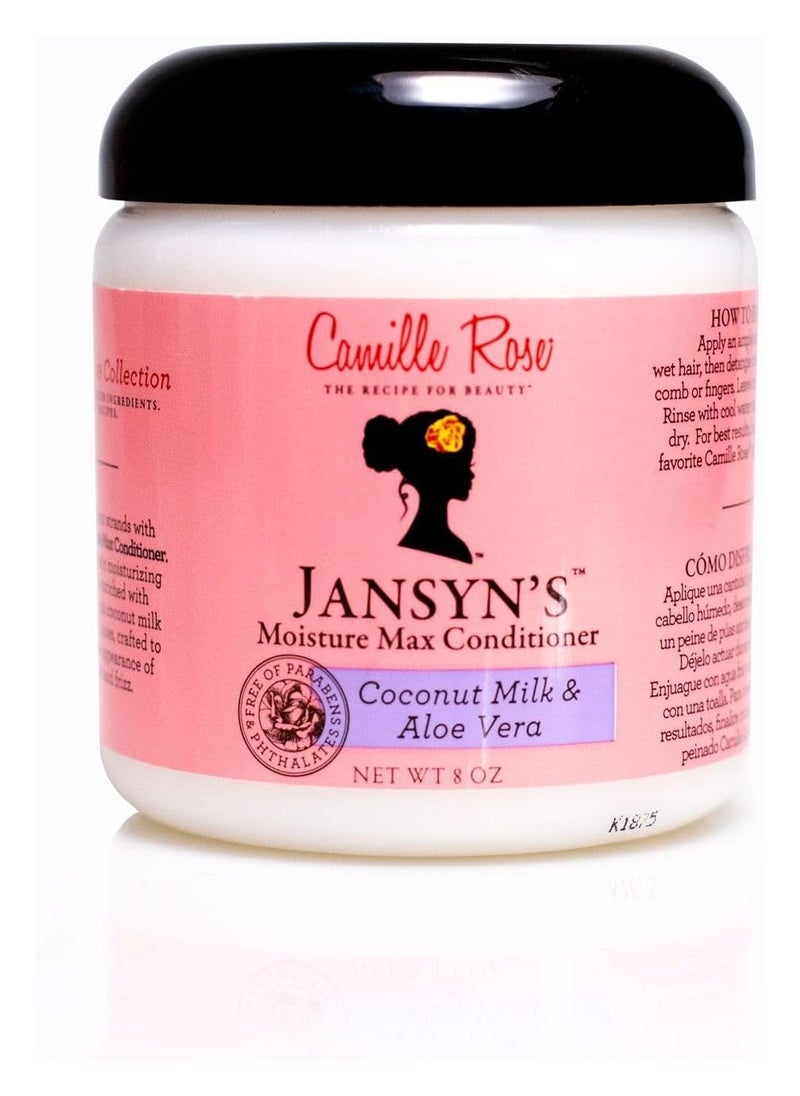 Jansyns Moisture Max Conditioner With Coconut Milk & Aloe Vera 8 Oz