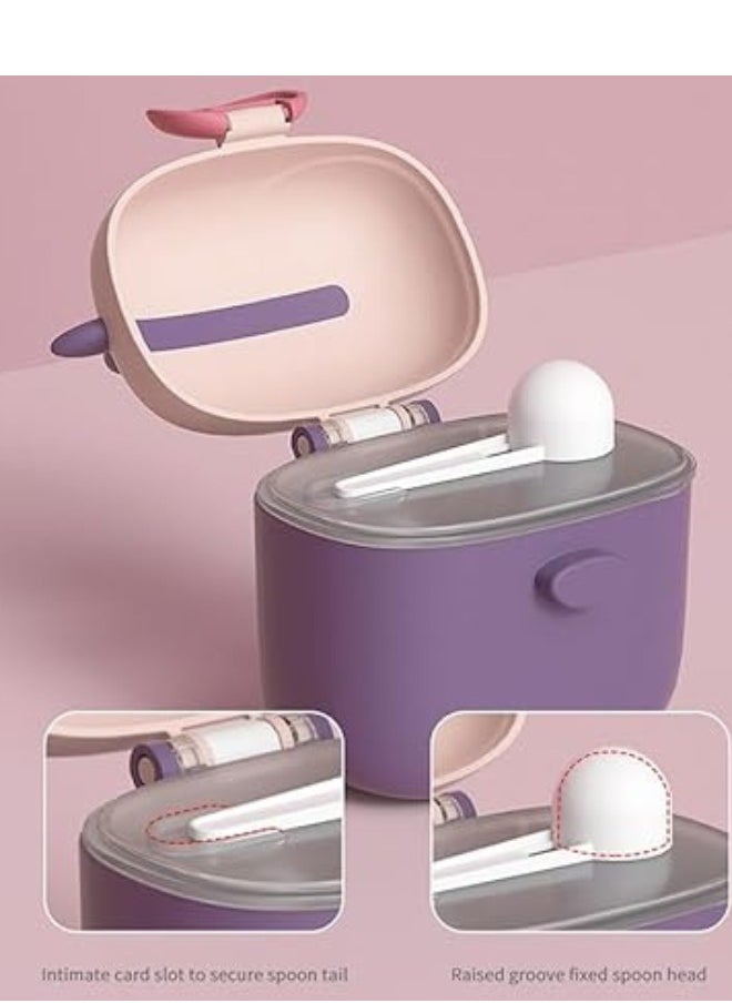 Twisoo Baby Formula Milk Powder Dispenser with Scoop, Airtight, BPA-Free, Spill-Proof, Stackable Snack Storage, Purple