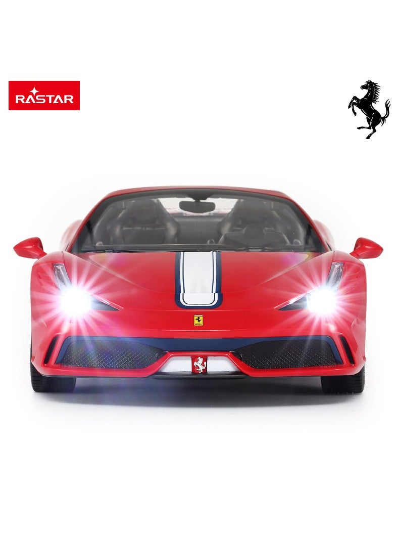 1/14 Ferrari 458 Special A RC Car - Convertible Top, Working Lights, 4-Wheel Suspension, 2.4GHz Remote Control, Officially Licensed Ferrari Toy Car for Kids & Adults