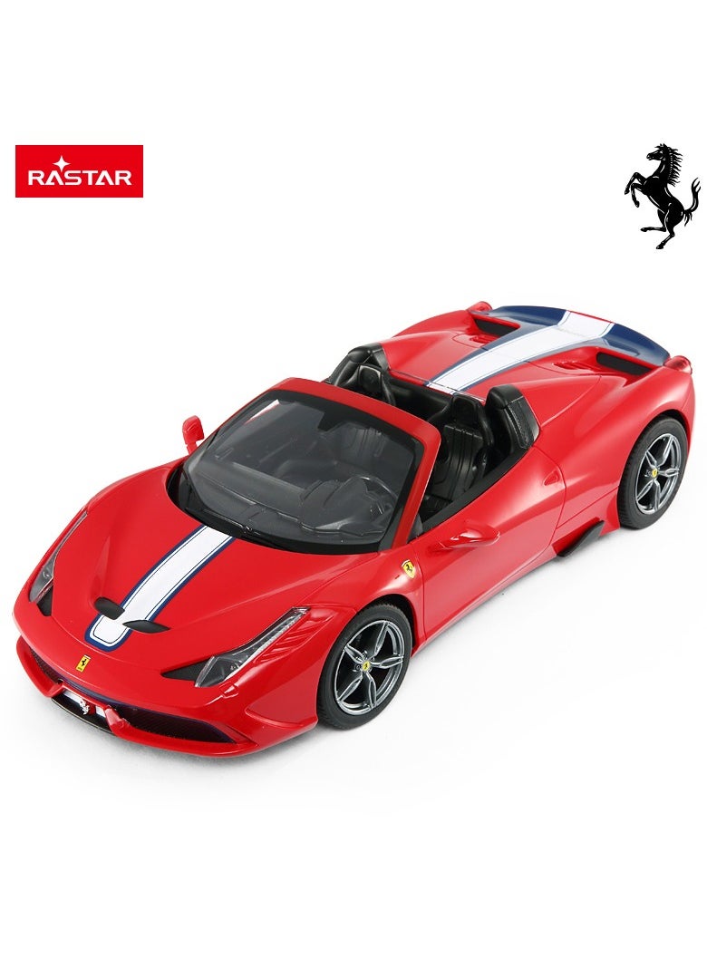 1/14 Ferrari 458 Special A RC Car - Convertible Top, Working Lights, 4-Wheel Suspension, 2.4GHz Remote Control, Officially Licensed Ferrari Toy Car for Kids & Adults