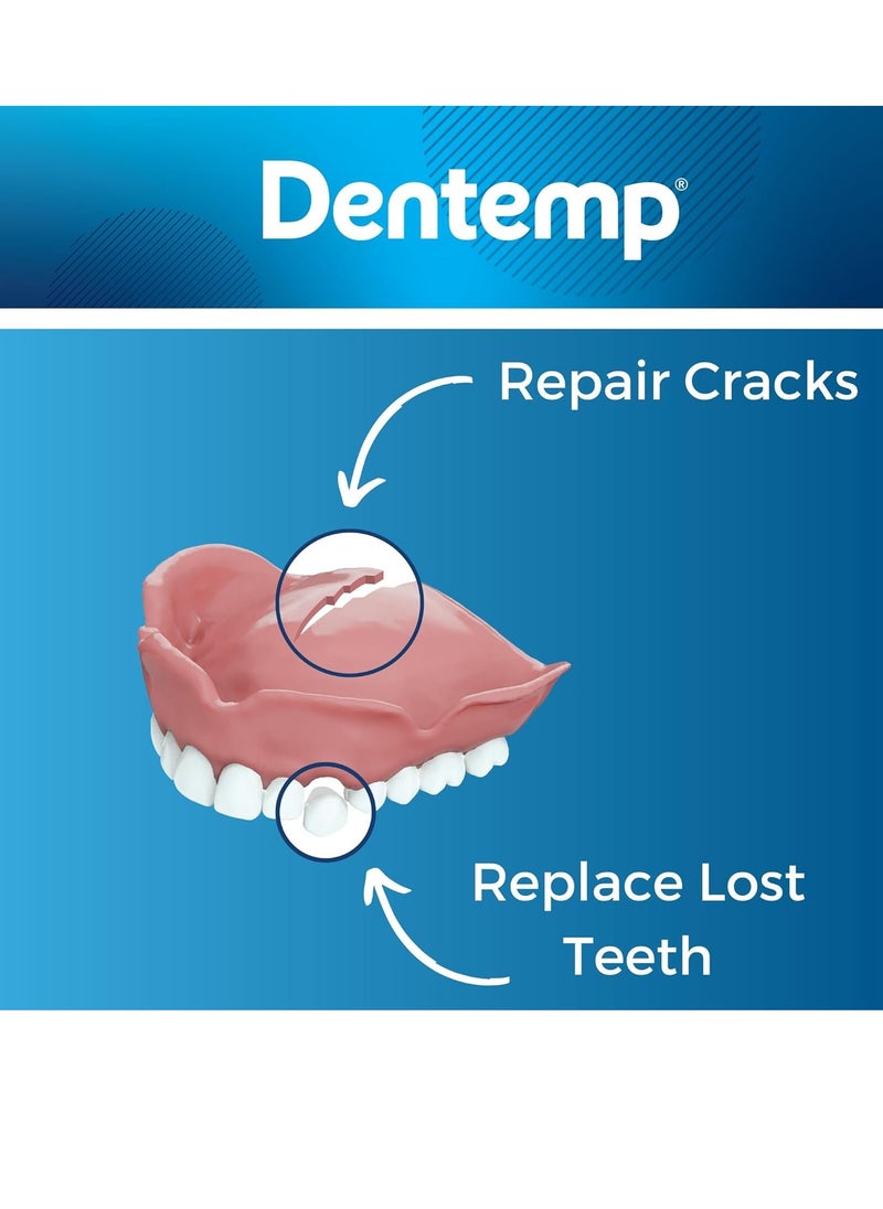 Dentemp Repair Kit - Repair-It Advanced Formula Denture Repair Kit (Pack of 3) - Denture Repair Kit Repairs Broken Dentures - Denture Repair to Mend Cracks & Replace Loose Teeth