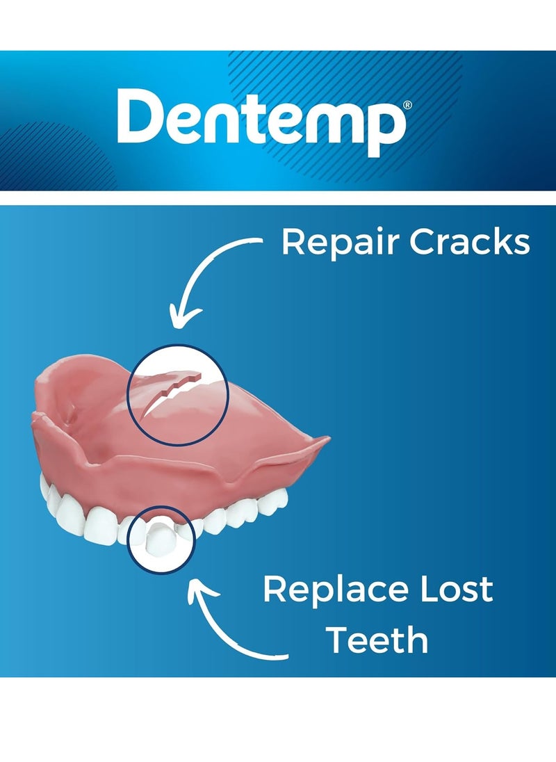 Dentemp Repair Kit - Repair-It Advanced Formula Denture Repair Kit - Denture Repair Kit Repairs Broken Dentures - Denture Repair to Mend Cracks & Replace Loose Teeth…