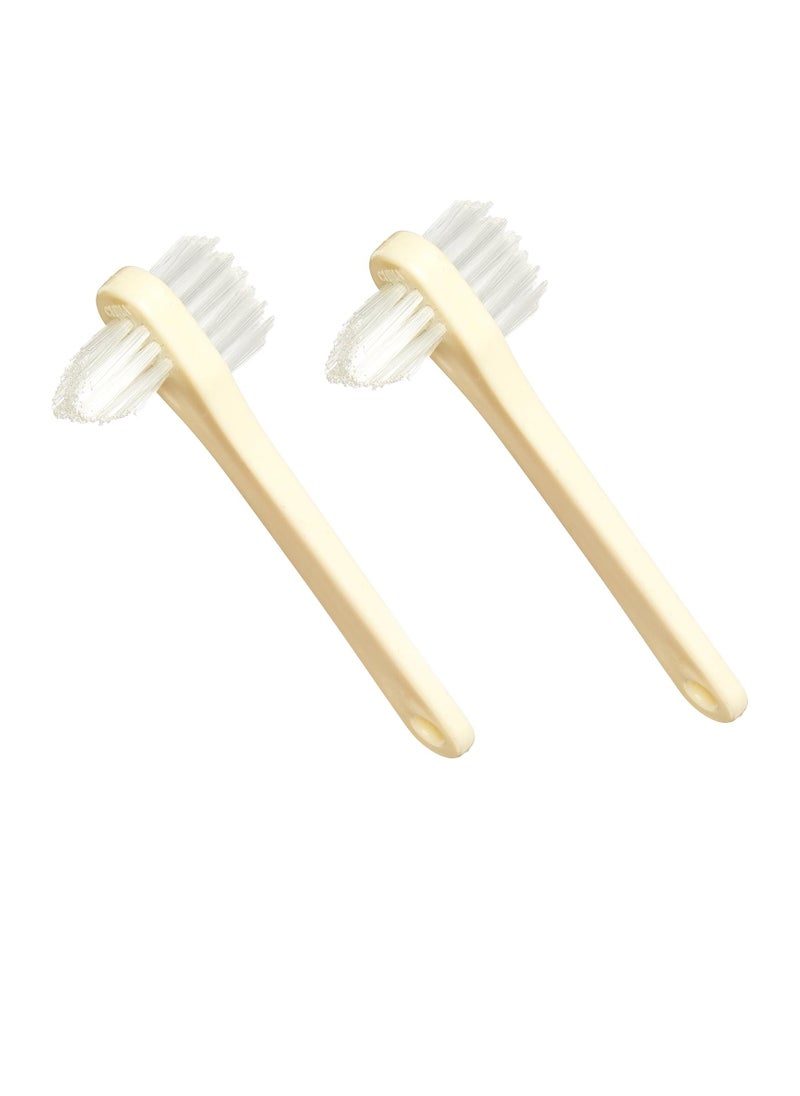 Medline Two-Sided Denture Brushes, Ivory (Pack of 144)