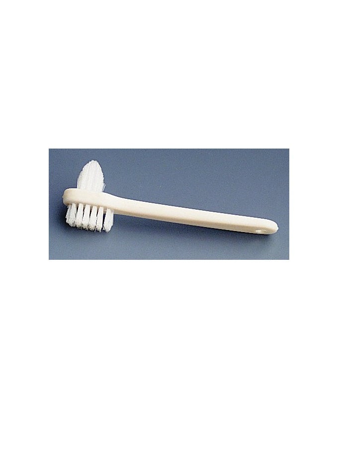 Medline 2-Sided Denture Brushes, Ivory, Superior Cleaning Efficiency, Pack of 24