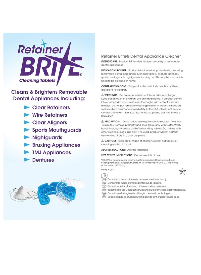 Retainer Brite Retainer brite -6 months supply- 2 boxes pack -192 tablets, 192 Count