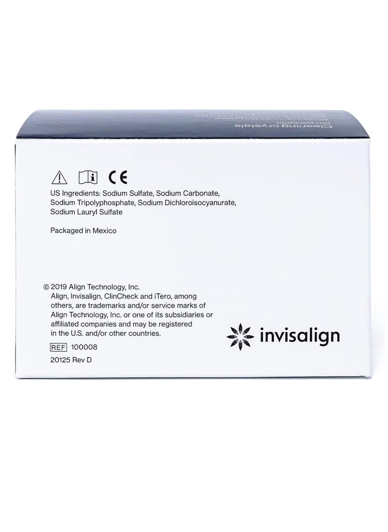 INVISALIGN Cleaning Crystals for Clear Aligners and Retainers with Tub, (50 Packets)