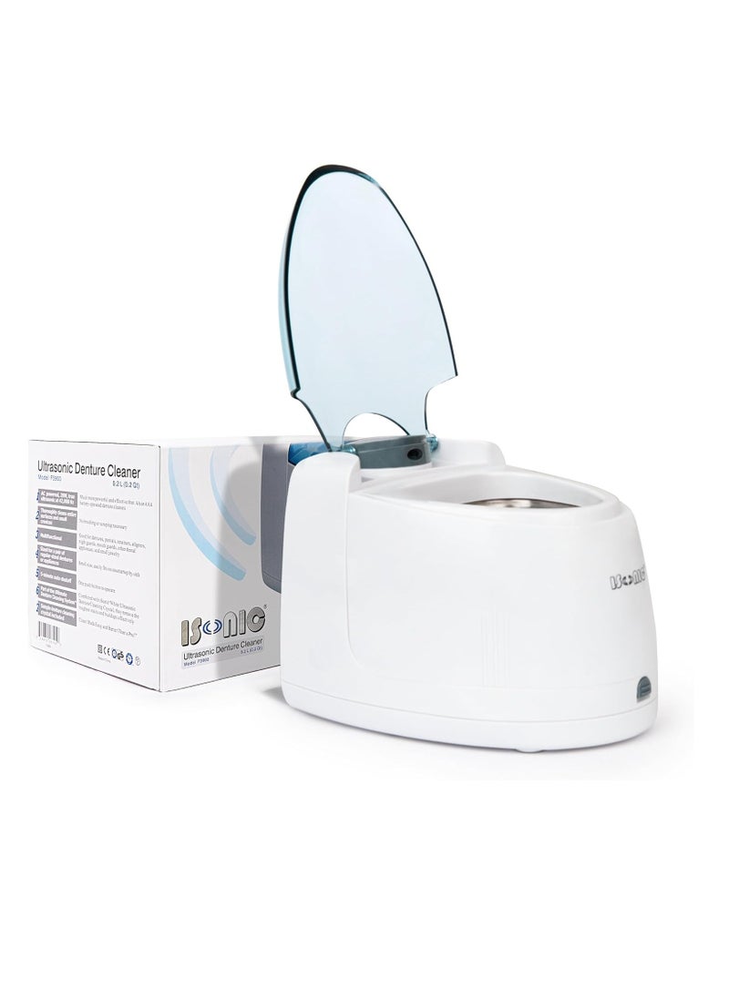 iSonic F3900 Ultrasonic Denture/Aligner/Retainer Cleaner for all dental and sleep apnea appliances, 110V 20W (tank no longer removable) , White , 0.4Pt/0.2L