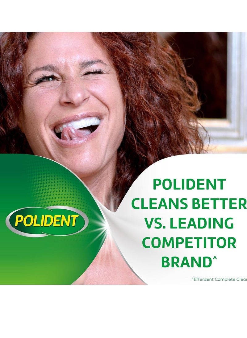 Polident 3 Minute Denture Cleanser Tablets - Cleans Removable Oral Appliances, Clear Retainers, and Mouth Guards - 84 Count (Pack of 3)