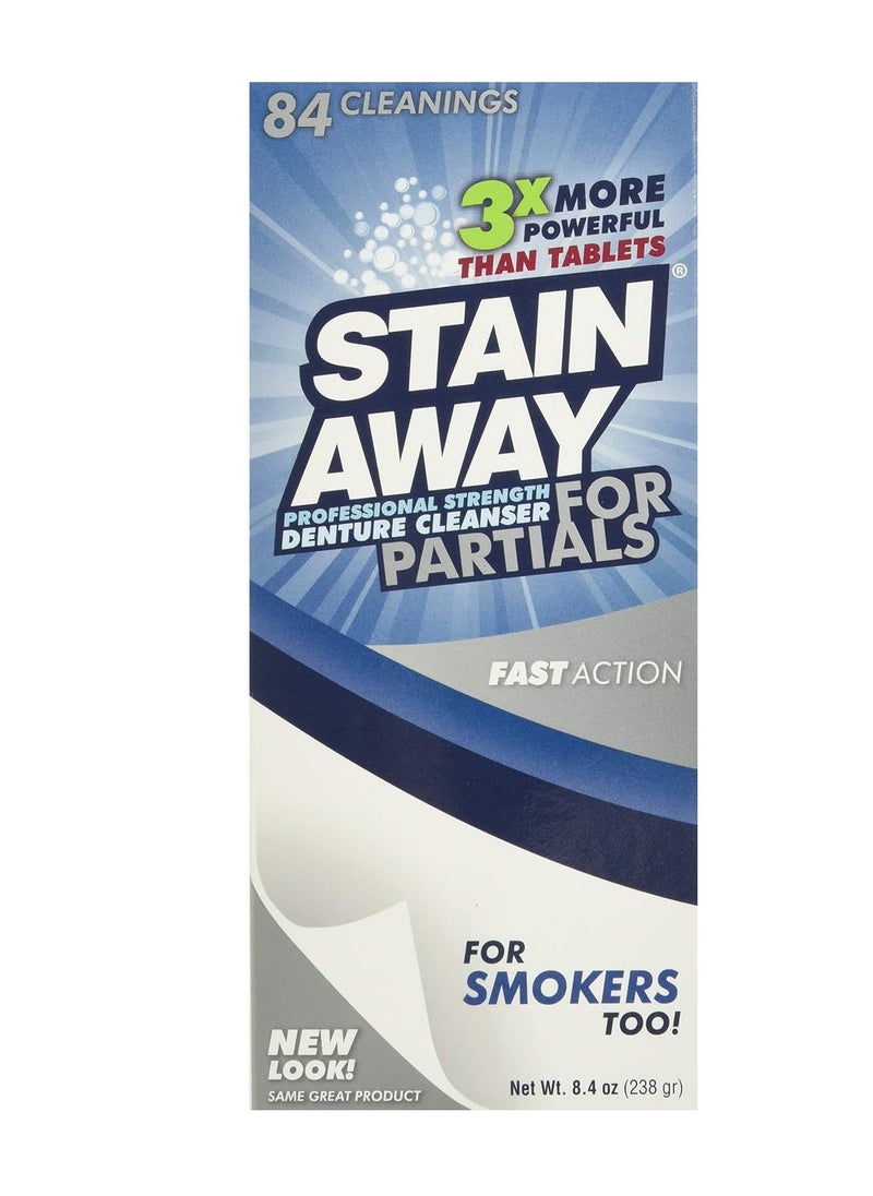 Stain-Away Denture Cleanser Partials Regular - 7.1 Oz