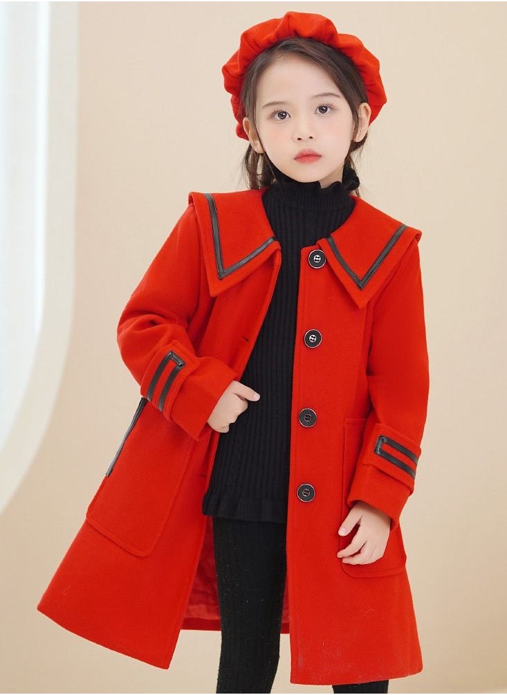 Autumn And Winter Children's Coat Red