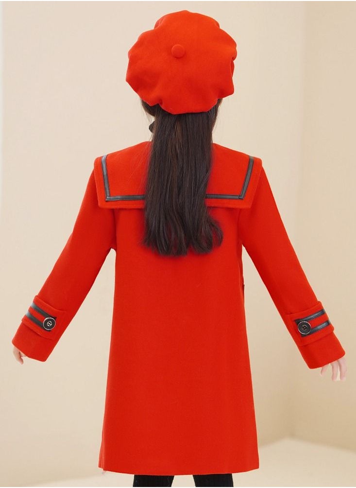 Autumn And Winter Children's Coat Red