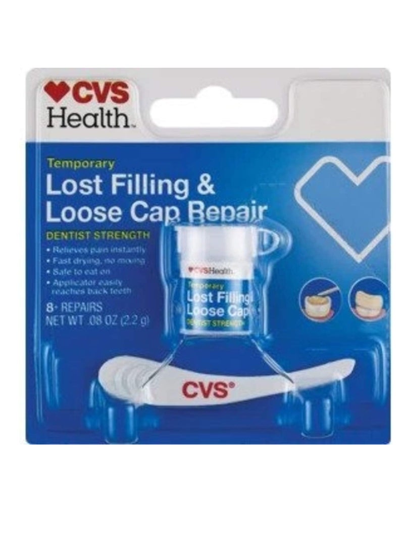 CVS Temporary Lost Filling & Loose Cap Repair