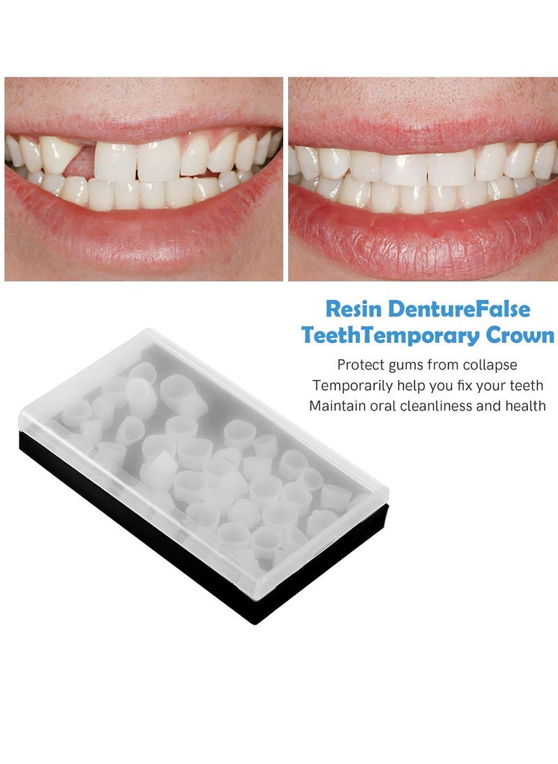 Dental Temporary Crowns Teeth Kit: Posterior Teeth Dental Temporary Crown Veneers Materials for Missing or Broken Tooth
