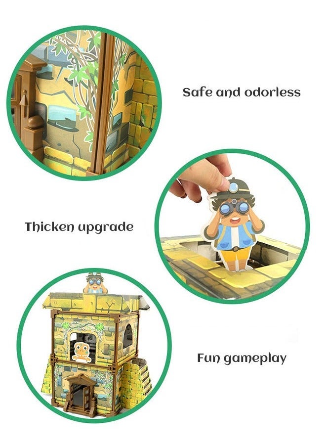 Dinosaur Castle 3D Jigsaw Puzzle Assembling Toys for Kids and Adults Graffiti on The Back