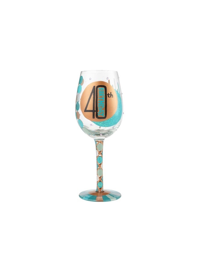 Lolita 6000737 40Th Birthday Wine Glass Multi-Colour