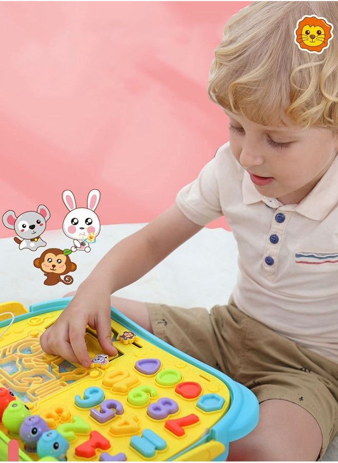 Children's Multi-function Study Table, Learning Drawing And Writing Board, Fishing Game, Maze Flying Chess Toys Educational Science Education