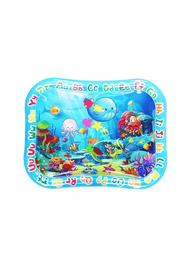 Inflatable Baby Water Mat Infant Tummy Time Playmat with Squeaky Button Toddler Fun Activity Center Kids Toys for Boys Girls