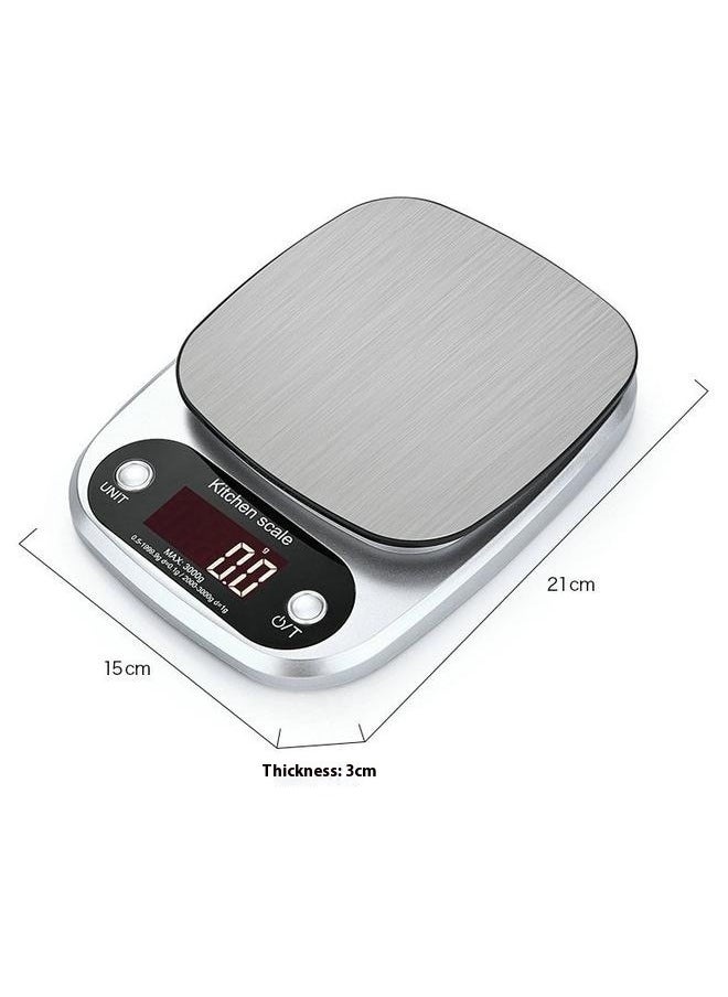 Touch Screen Stainless Steel Digital Kitchen Scale 10kg Silver,Food Scale Weight Grams, Digital Kitchen Scales and Ounces for Cooking, Baking