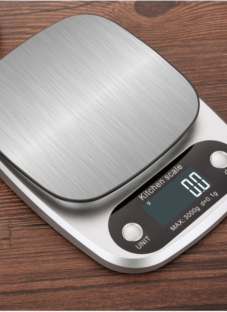 Touch Screen Stainless Steel Digital Kitchen Scale 10kg Silver,Food Scale Weight Grams, Digital Kitchen Scales and Ounces for Cooking, Baking