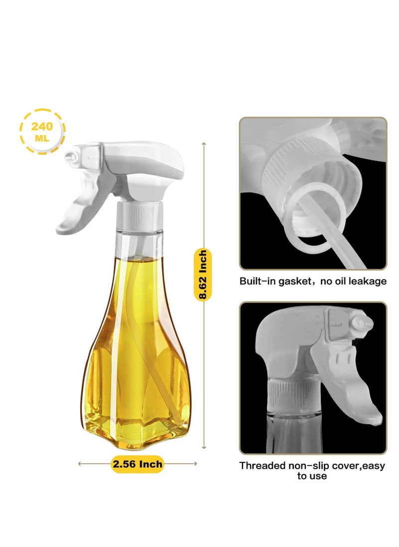 Oil Sprayer for Cooking, 240ml Food Grade Olive Oil Sprayer, Effective Oil Control, Seals No Oil Leaks, Oil Sprayer For Kitchen Baking, Air Fryer, Grilling, Making Salad