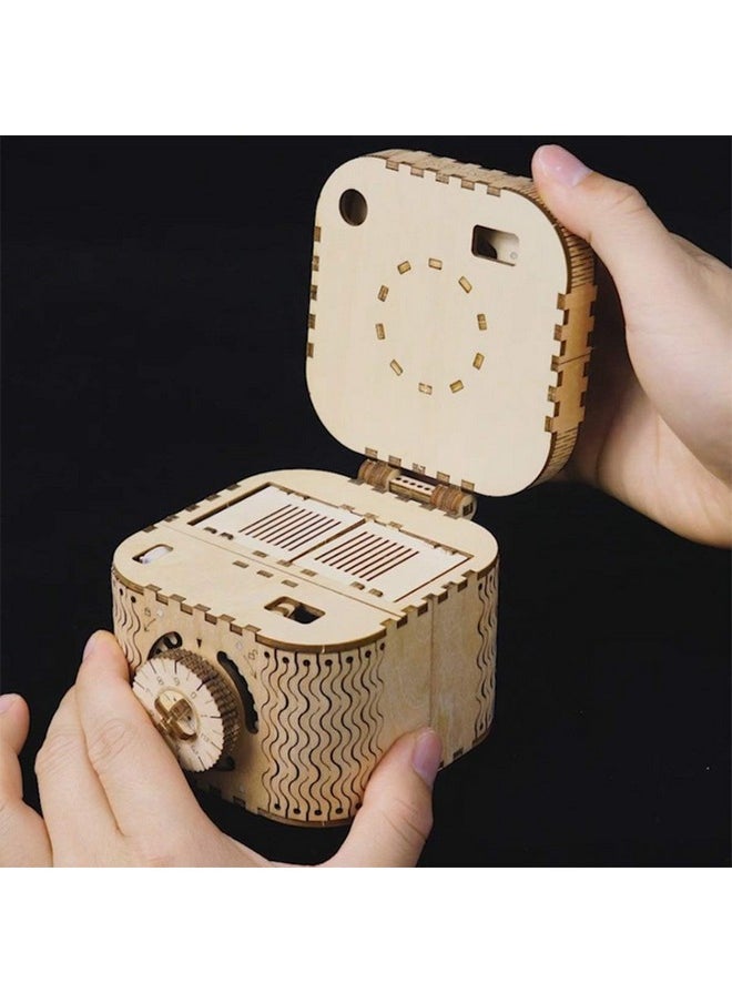 3D Wooden Puzzle Mechanical Treasure Box Model Diy Brain Teaser Projects For Adult Kid Age 14+