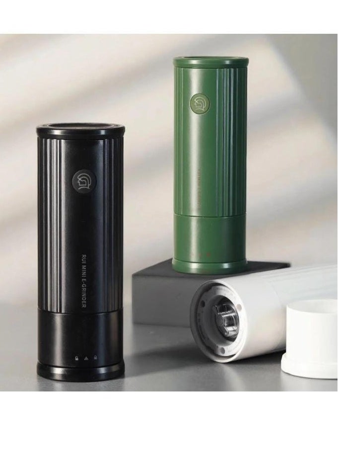 zeroHero Mini RUI Portable Coffee Grinder - Rechargeable, Compact, Lightweight, 18g Capacity, Durable Titanium Plated Stainless Steel, Precise Grinding for Espresso & Pour-Over - GREEN