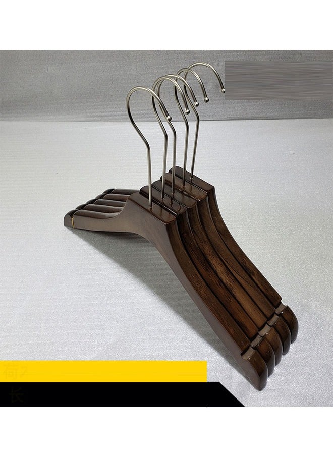 Pack of 5 Non-Slip Wooden Hangers with Long Swivel